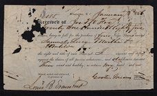 Receipt for sale of four enslaved persons